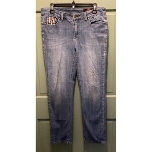 Lyric Culture Blondie by Giulana Women Size 10 Mid-Rise Stretch Blue Denim Jeans